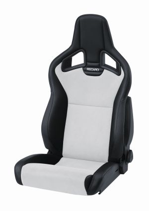 Recaro Cross Sportster CS mit Seitenairbag Kunstleder schwarz / Dinamica silber Beifahrerseite mit ABE und Sitzheizung